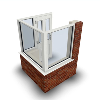 Create a porch from a coupled door